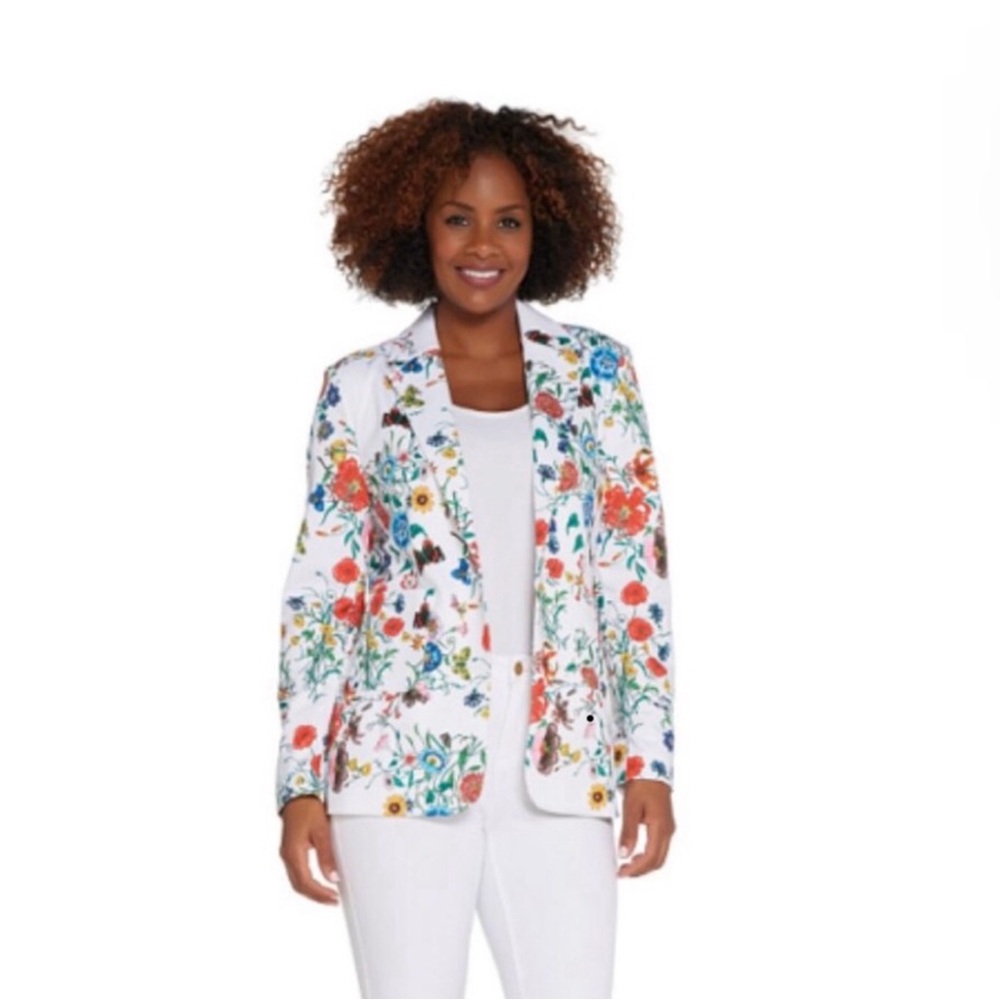 Kelly by Clinton Kelly floral print blazer 1X